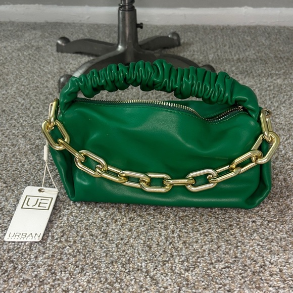 Handbags - Green Ruched Women's Bag